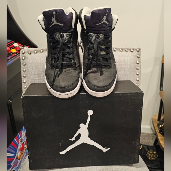 Air Jordan 5 Retro Mens Black/Gray/White Size--8 - Picture 2 of 10